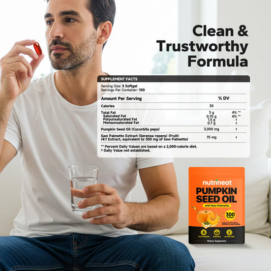 Ingredients: pumpkin seed oil and saw palmetto extract