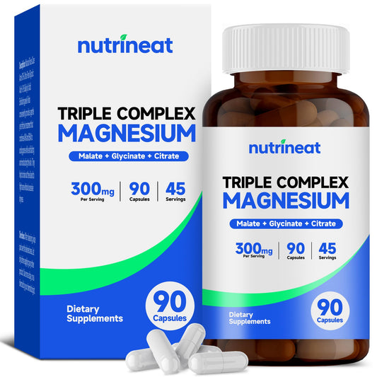 NutriNeat Triple Magnesium Complex bottle containing 90 capsules