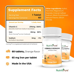 NutritiPure all-natural flavors and sweeteners label communicates clean ingredients