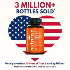 Capsules of NutriRise Ashwagandha 1300mg