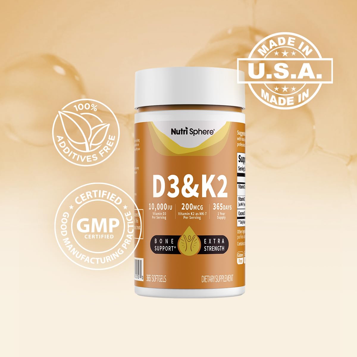 NutriSphere coconut oil in close-up, signaling premium absorption support