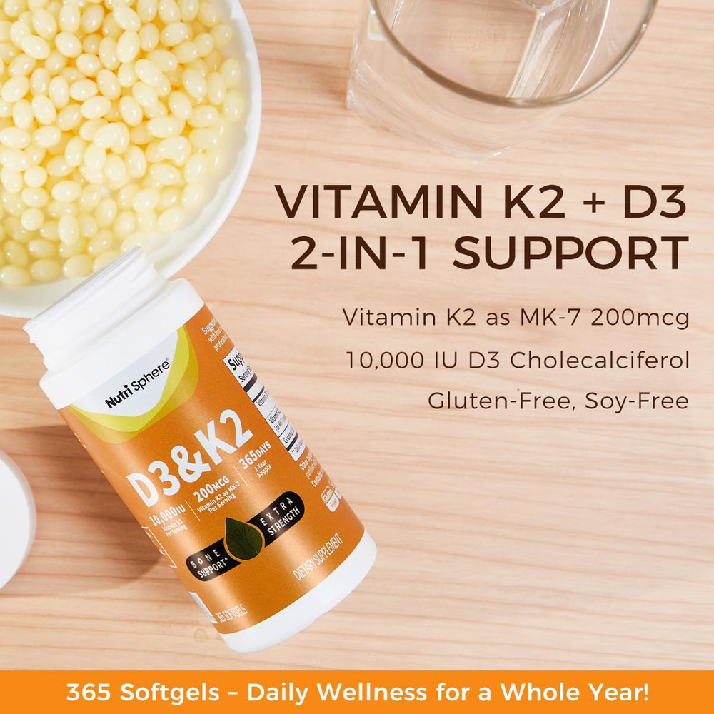 NutriSphere 365 softgels bottle representing a year-long supply