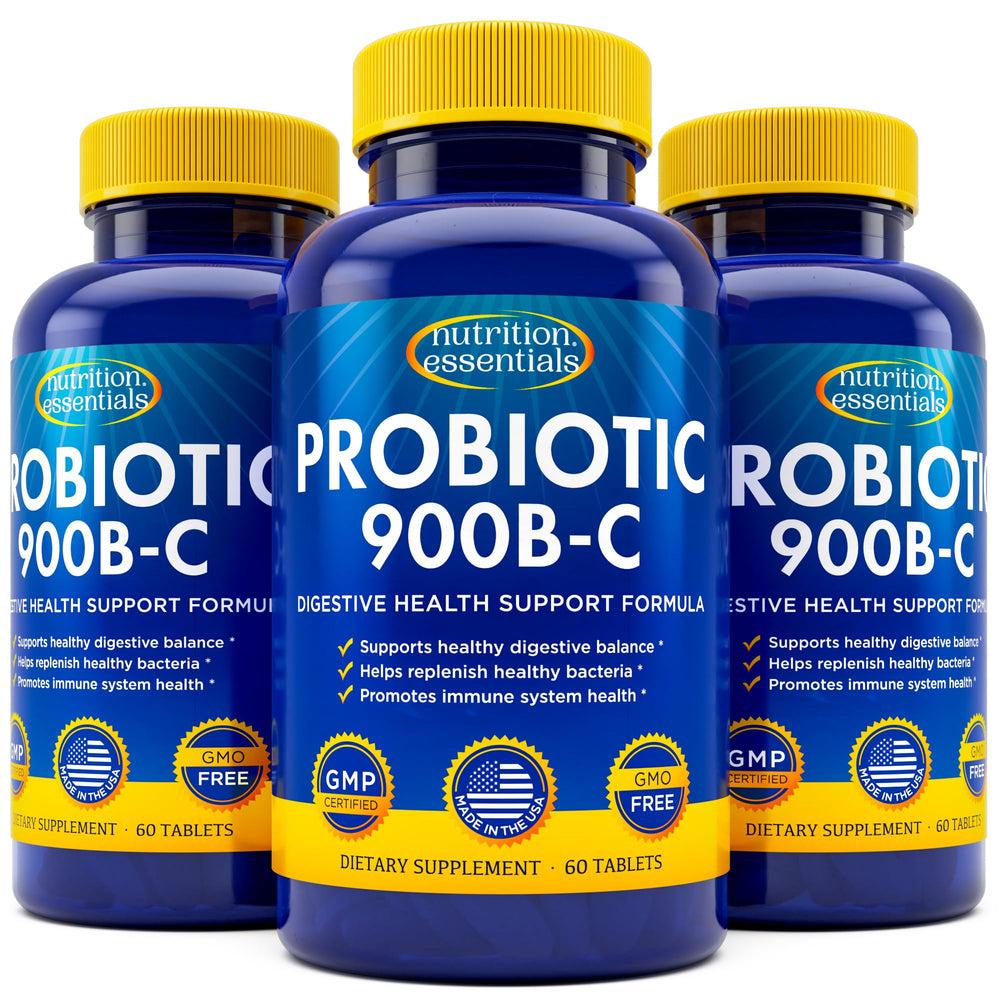 Front view of Nutrition Essentials Probiotics bottle for women and men