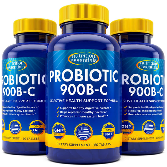Front view of Nutrition Essentials Probiotics bottle for women and men