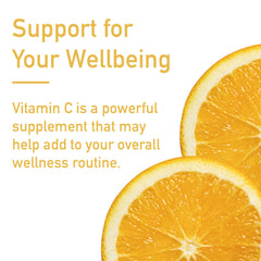 Nutrition facts label for Swiss Imports Vitamin C 1000mg