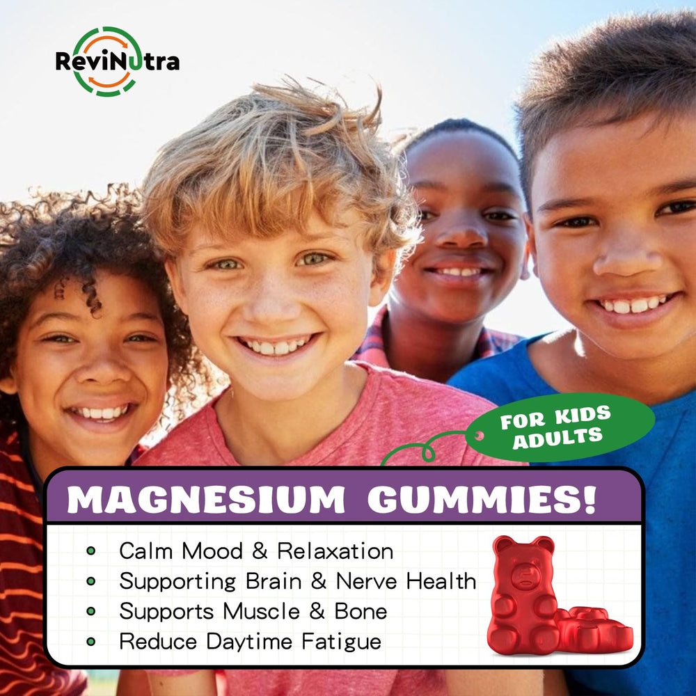 Nutrition facts panel for Magnesium Complex Gummies.