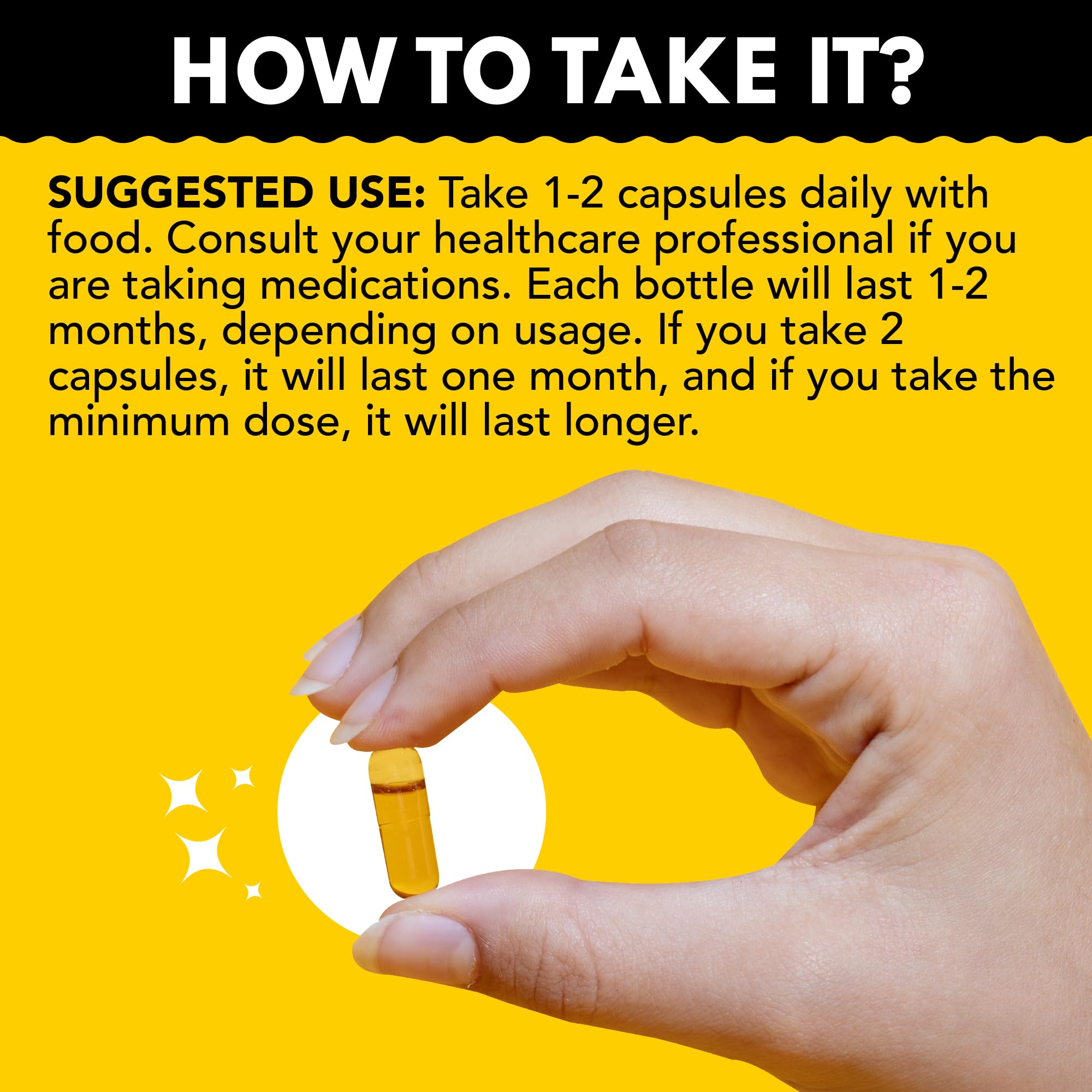 Nutrition facts label for Black Seed Oil Capsules