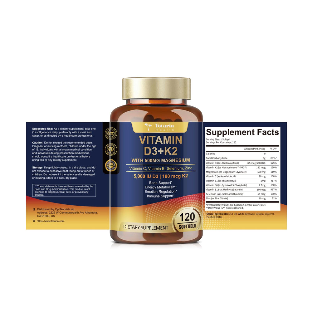 Nutrition facts label on the packaging