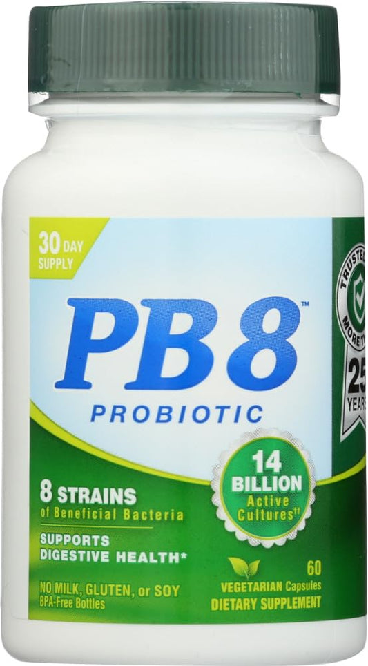 Nutrition Now PB 8 Probiotic Acidophilus bottle with 60 capsules