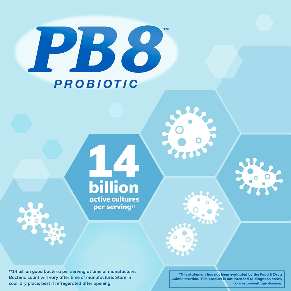 Nutrition Now PB8 3-pack box scene suggests long-term probiotic support.