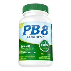 Front view of Nutrition Now PB 8 Probiotic Acidophilus For Life bottle