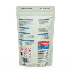 Digestive health benefits implied by fiber supplement packaging