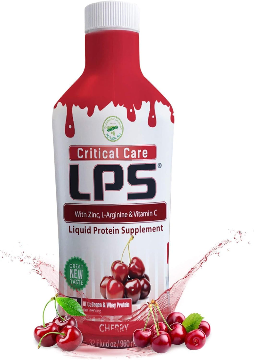 Pouring Nutritional Designs LPS liquid protein into a glass
