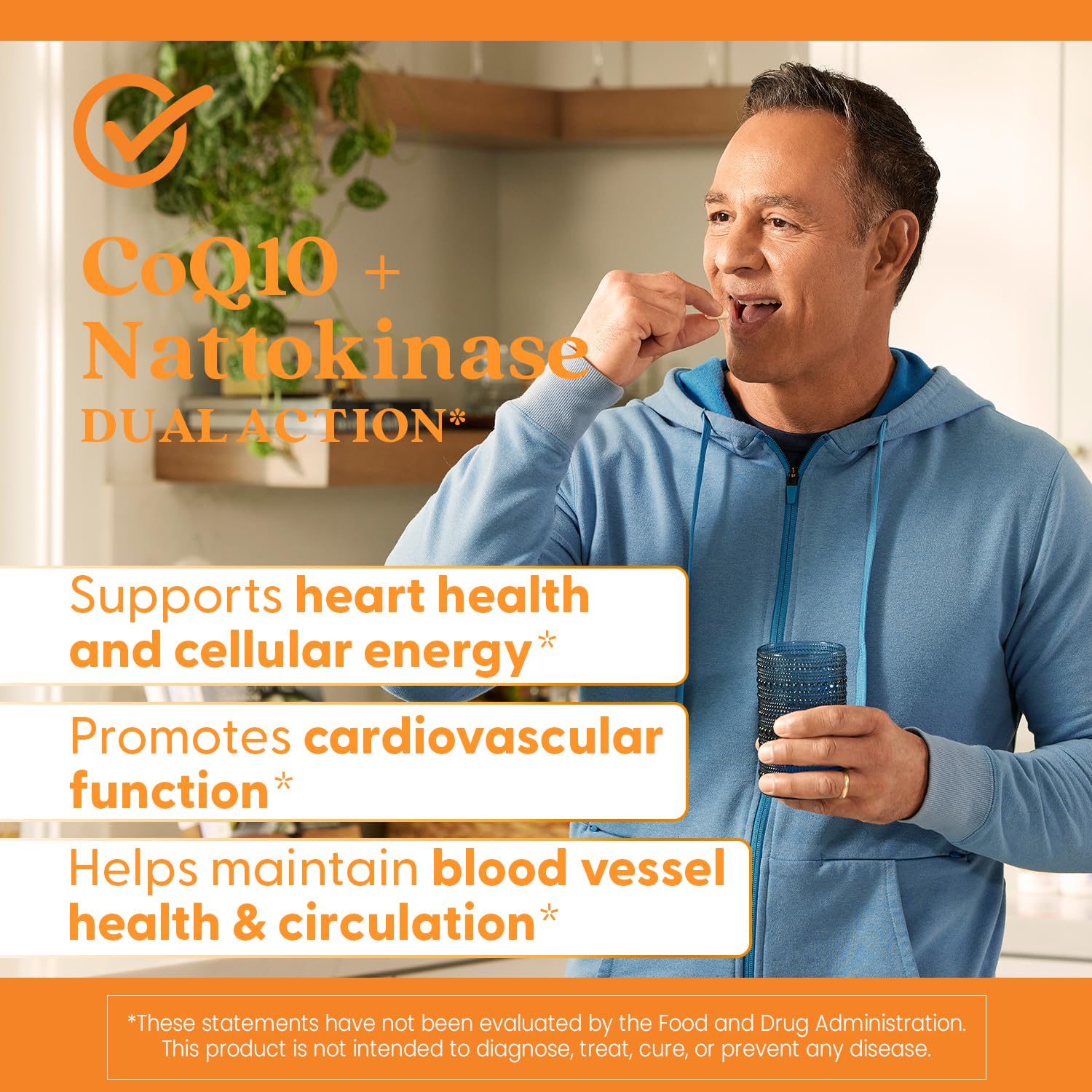 Nutritional facts panel of Doctor's Best CoQ10 + Nattokinase