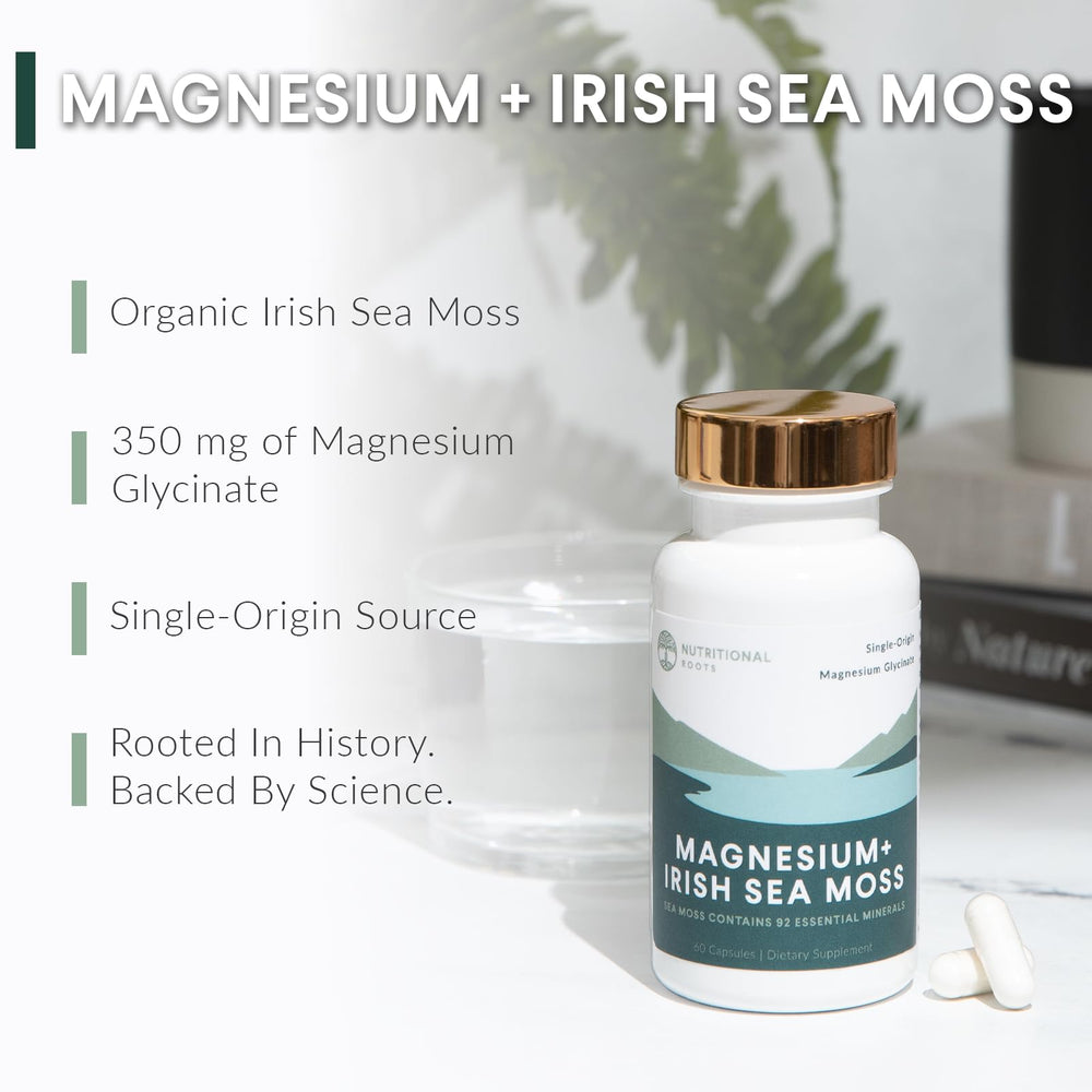 Close-up of Magnesium Glycinate capsules (350 mg)