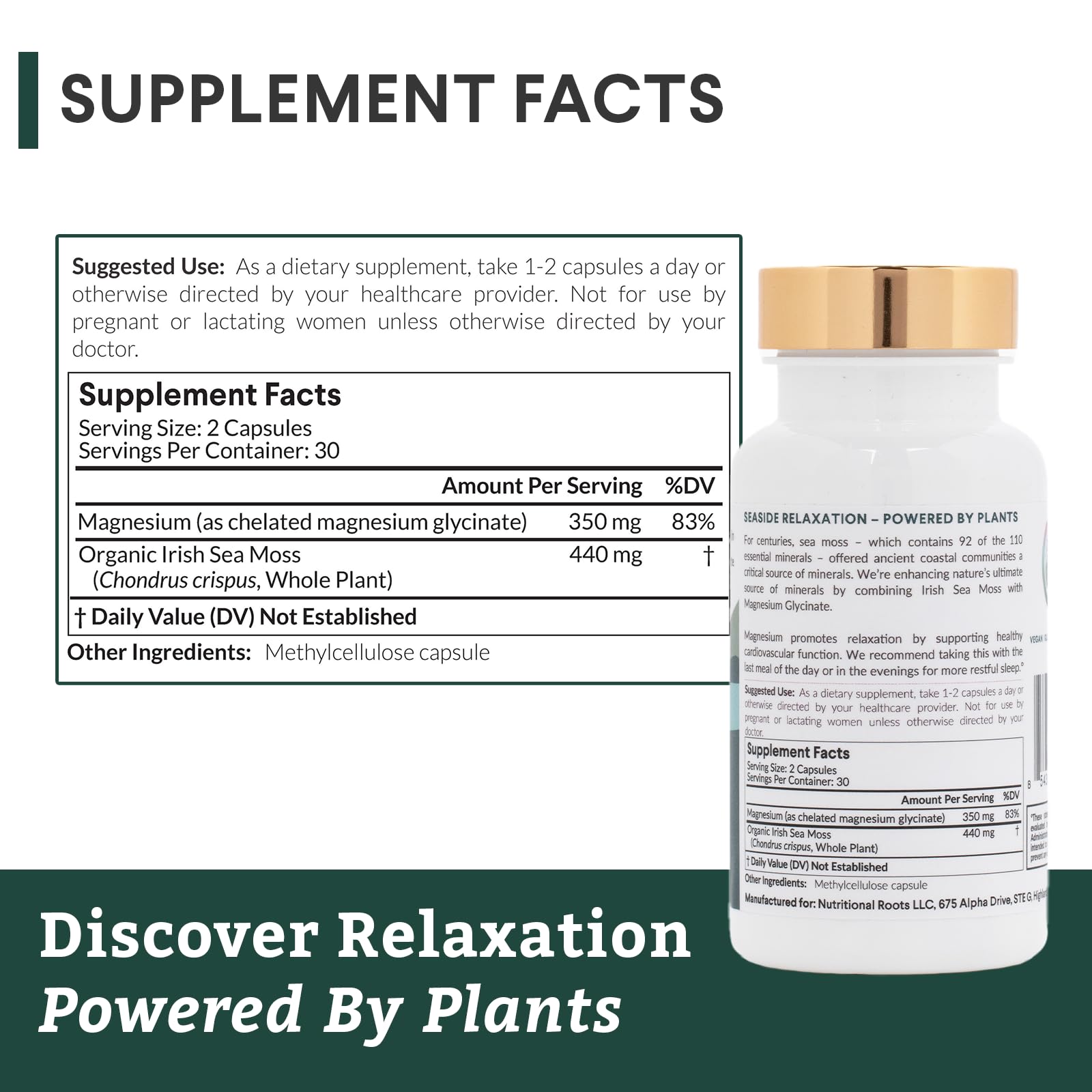 Vegan, gluten-free, non-GMO dietary supplement labels