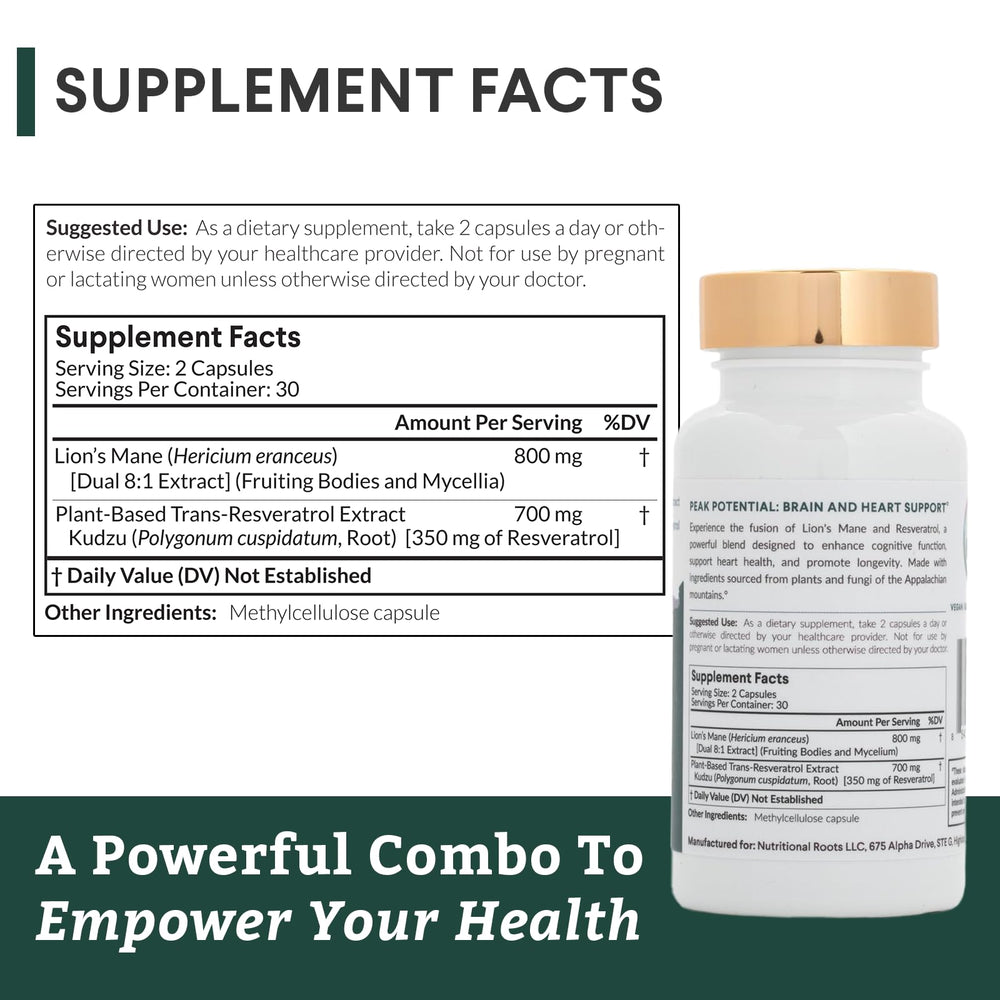 Nutritional Roots packaging showing 60 capsules