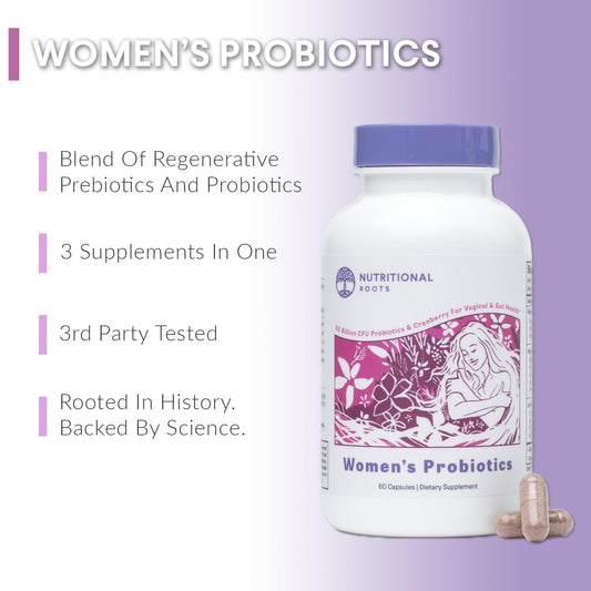 Vaginal health probiotic capsules and product label