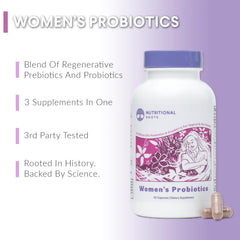 Vaginal health probiotic capsules and product label