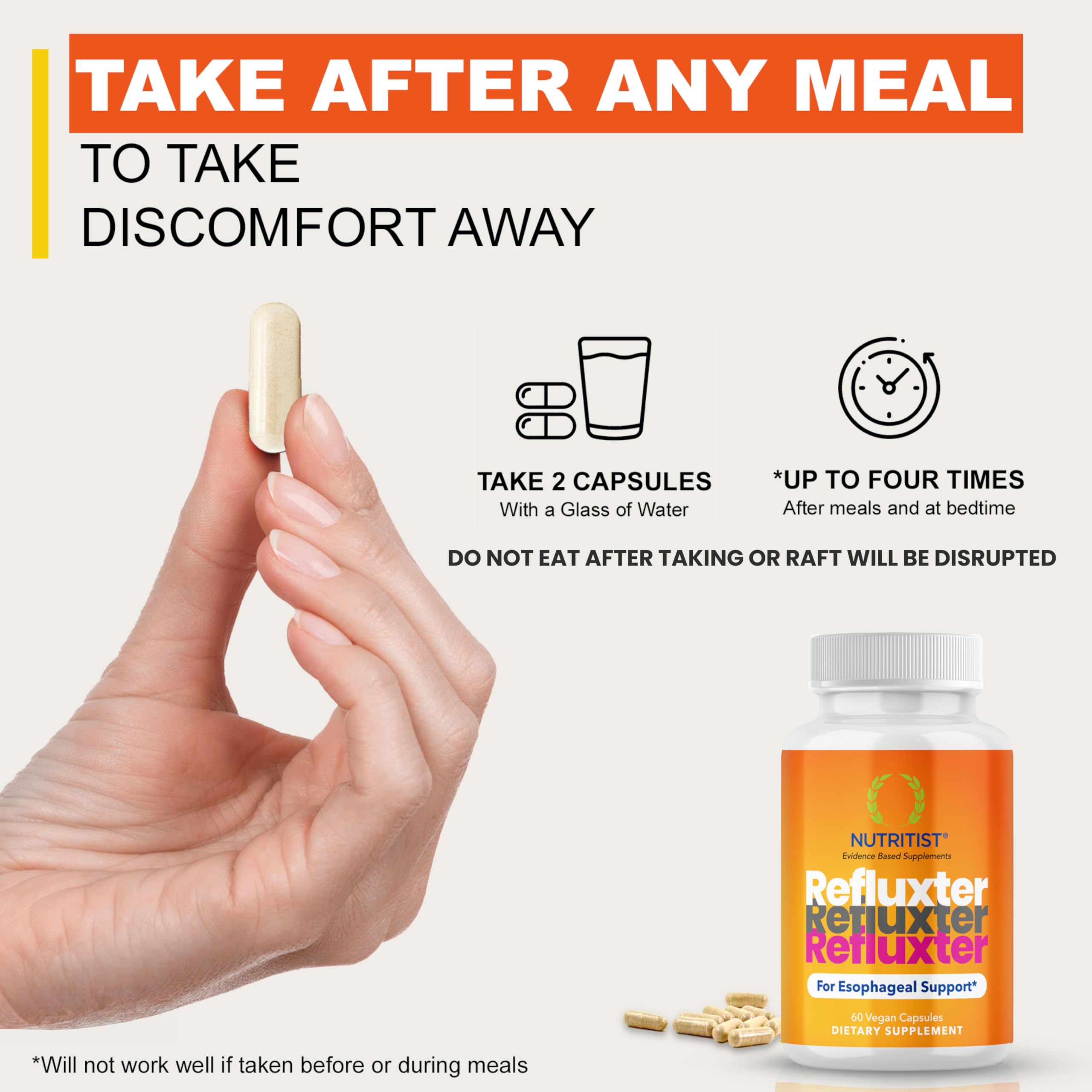 Nutritist Refluxter made in the USA with high-grade alginate formula.