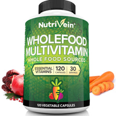 Nutrivein Whole Food Multivitamin bottle for men and women