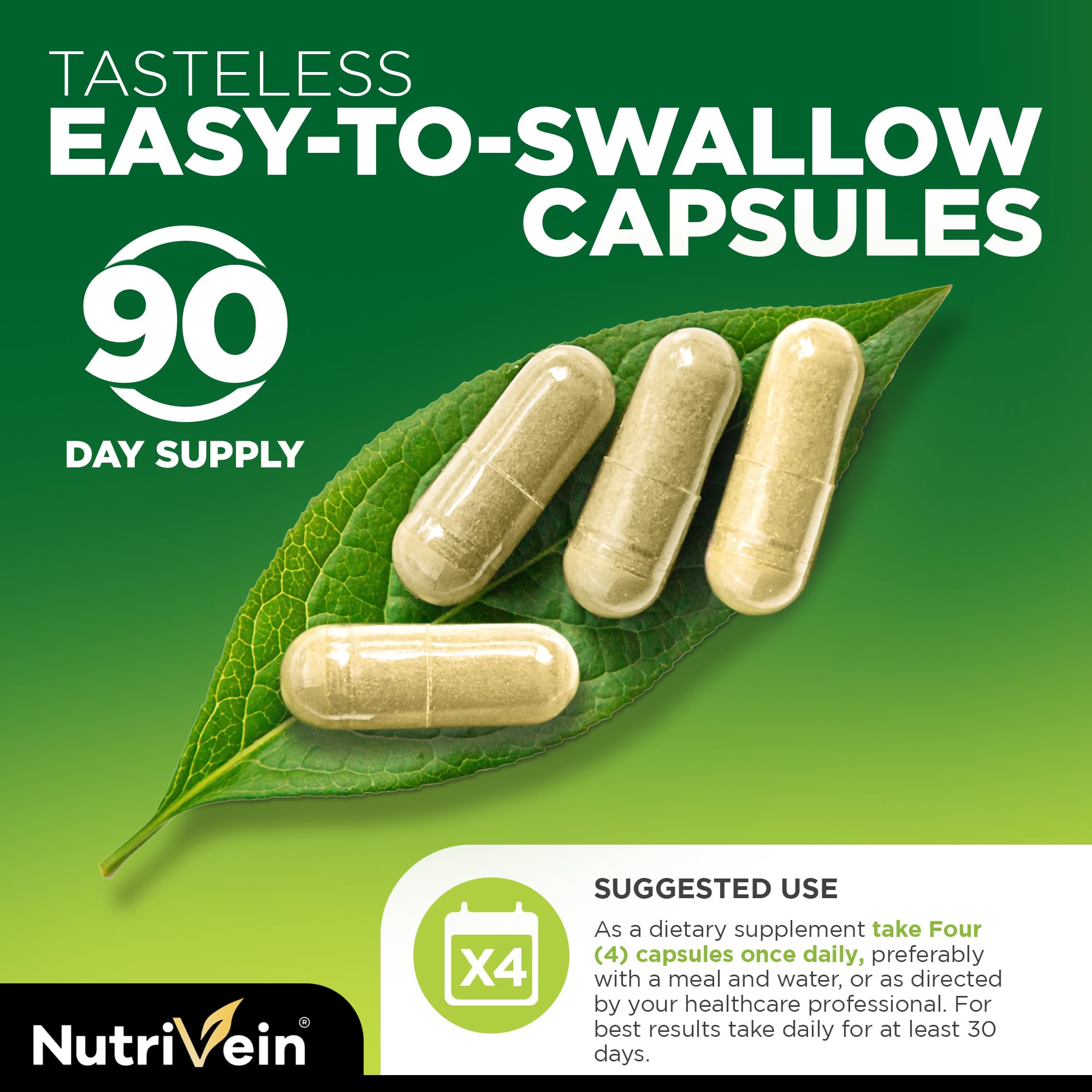 Vegan, non-GMO ingredients in Nutrivein multivitamin