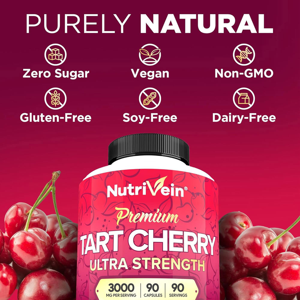 Nutrivein Tart Cherry Capsules dietary supplement bottle