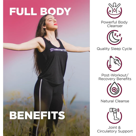 Nutrivein Tart Cherry Capsules with gym equipment for post-workout recovery