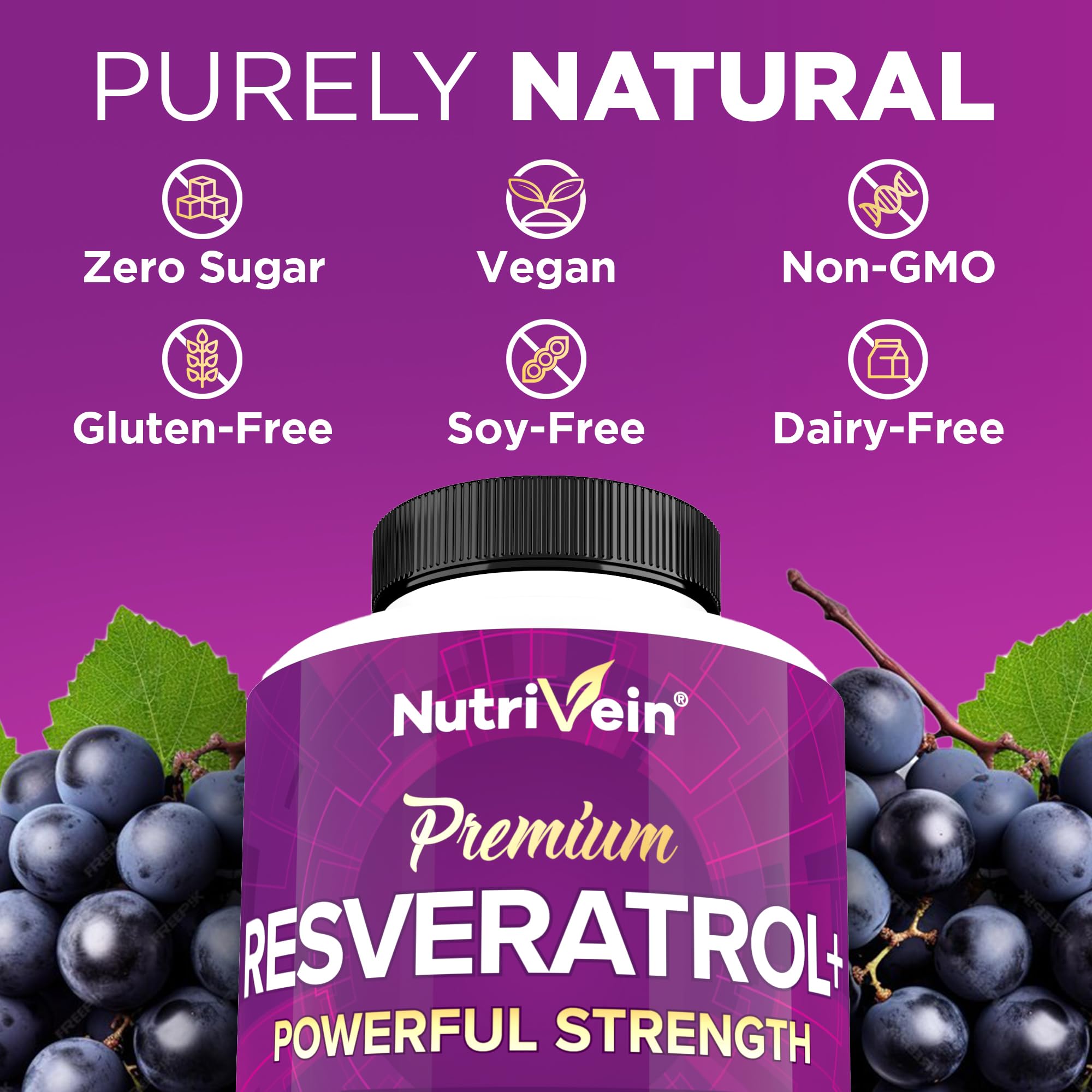 Close-up of Trans-Resveratrol label