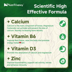 NutriVivency ingredient icons for magnesium calcium vitamins and zinc to show combined support