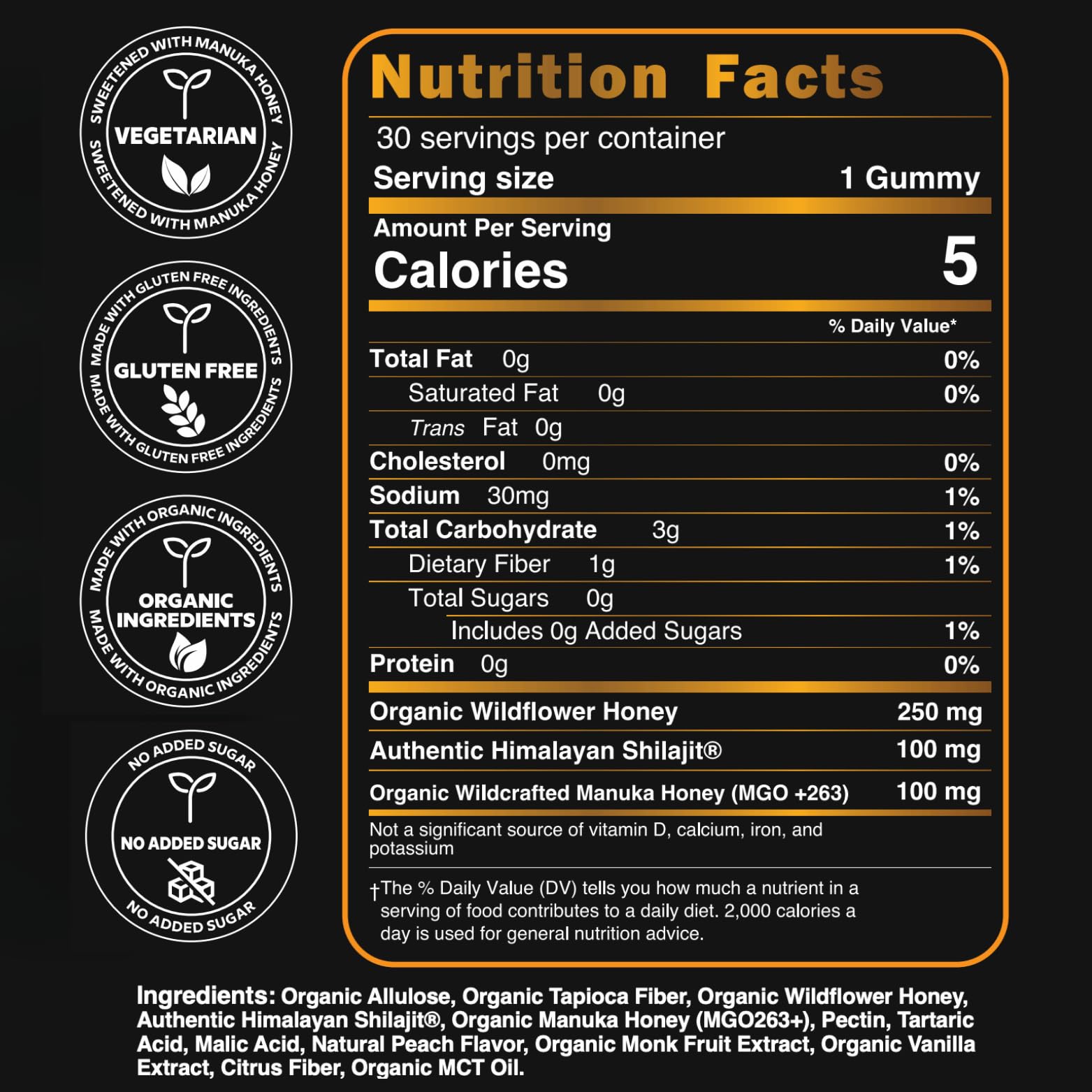 Close-up of NutroTonic gummies with peach-vanilla color and smooth texture.