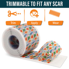 NUVADERMIS scar tape reusable medical-grade label emphasizes high-quality hygiene