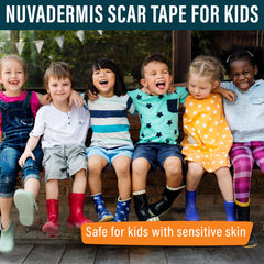 NUVADERMIS scar tape soft breathable material highlights kid comfort during wear