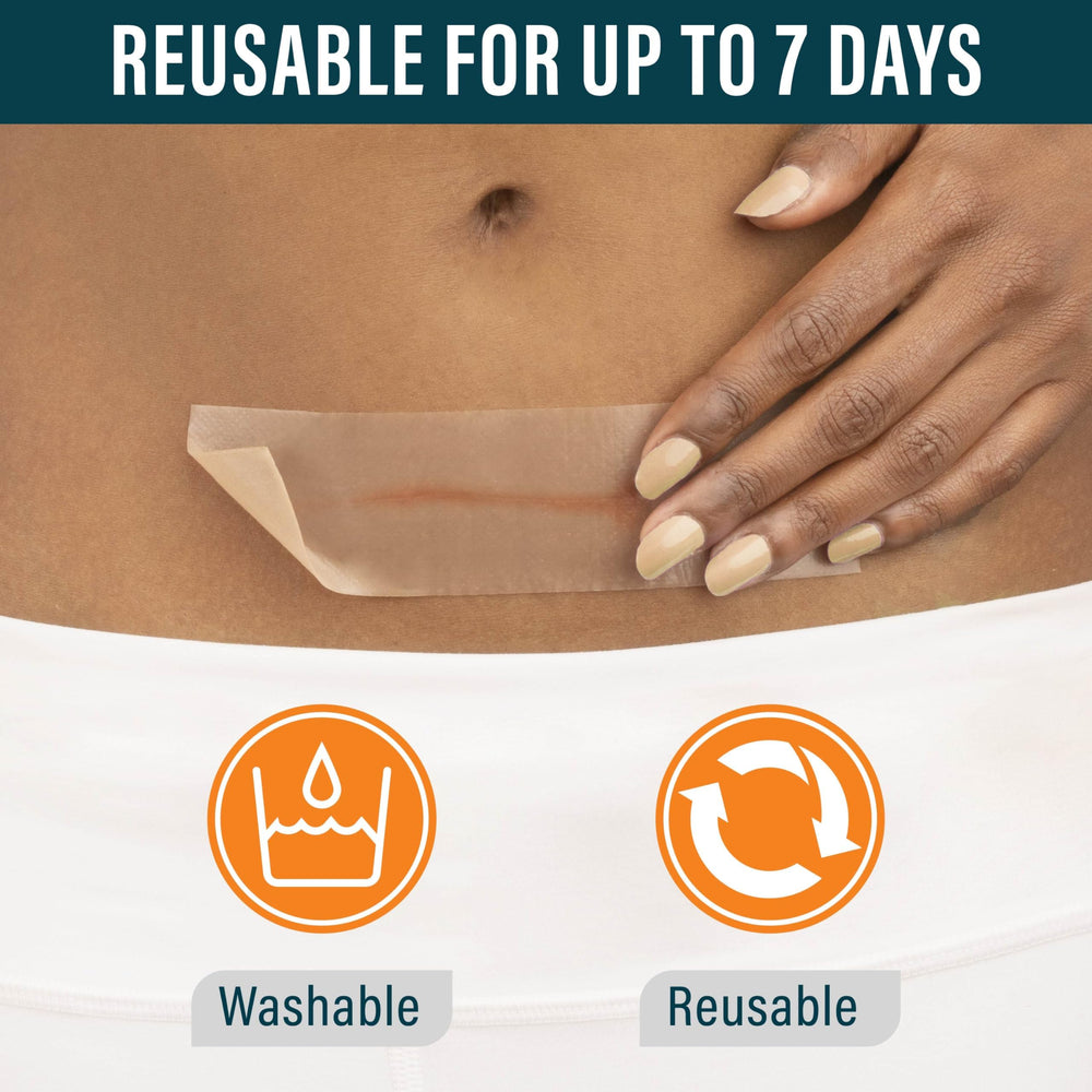 NUVADERMIS scar-treatment usage guide with wear routine