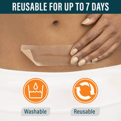 NUVADERMIS tummy tuck scar care tape wrapped around the abdomen
