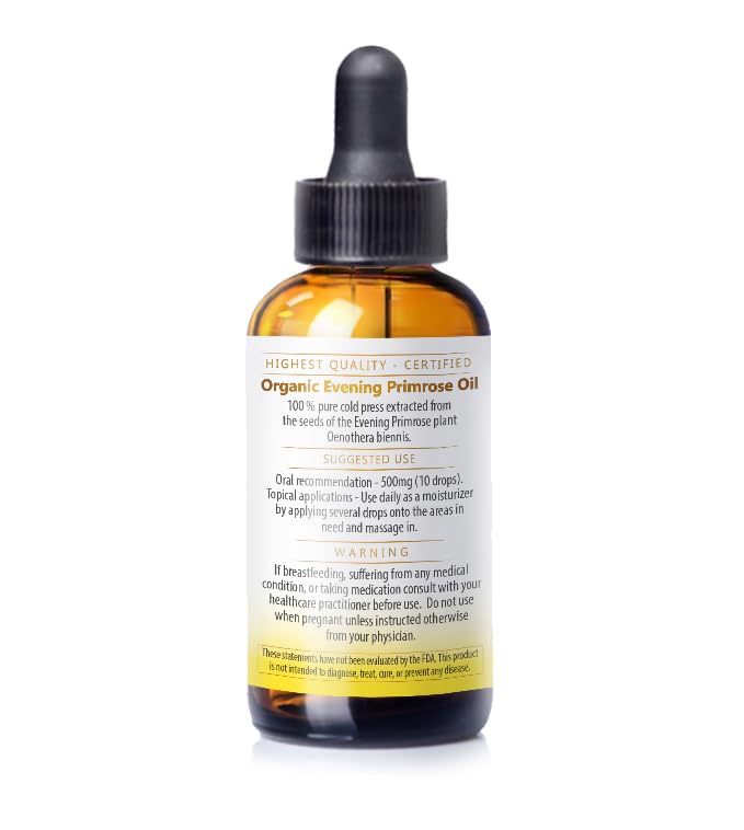 Evening Primrose Oil ingredients and purity label