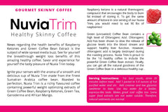 Close-up of Nuvia Trim coffee sachets (3.7g each)