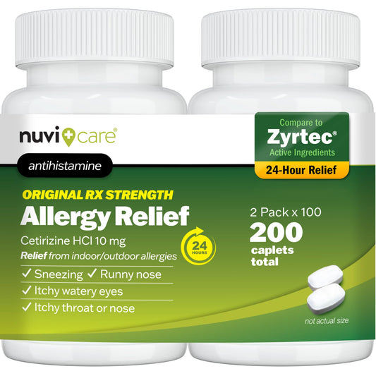 NUVICARE allergy 24-hour relief tablet front view for all-day comfort