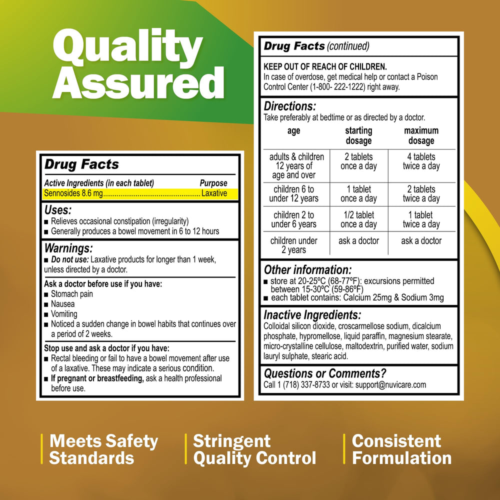 NUVICARE Senna tablets family use scene reinforces gentle digestion support