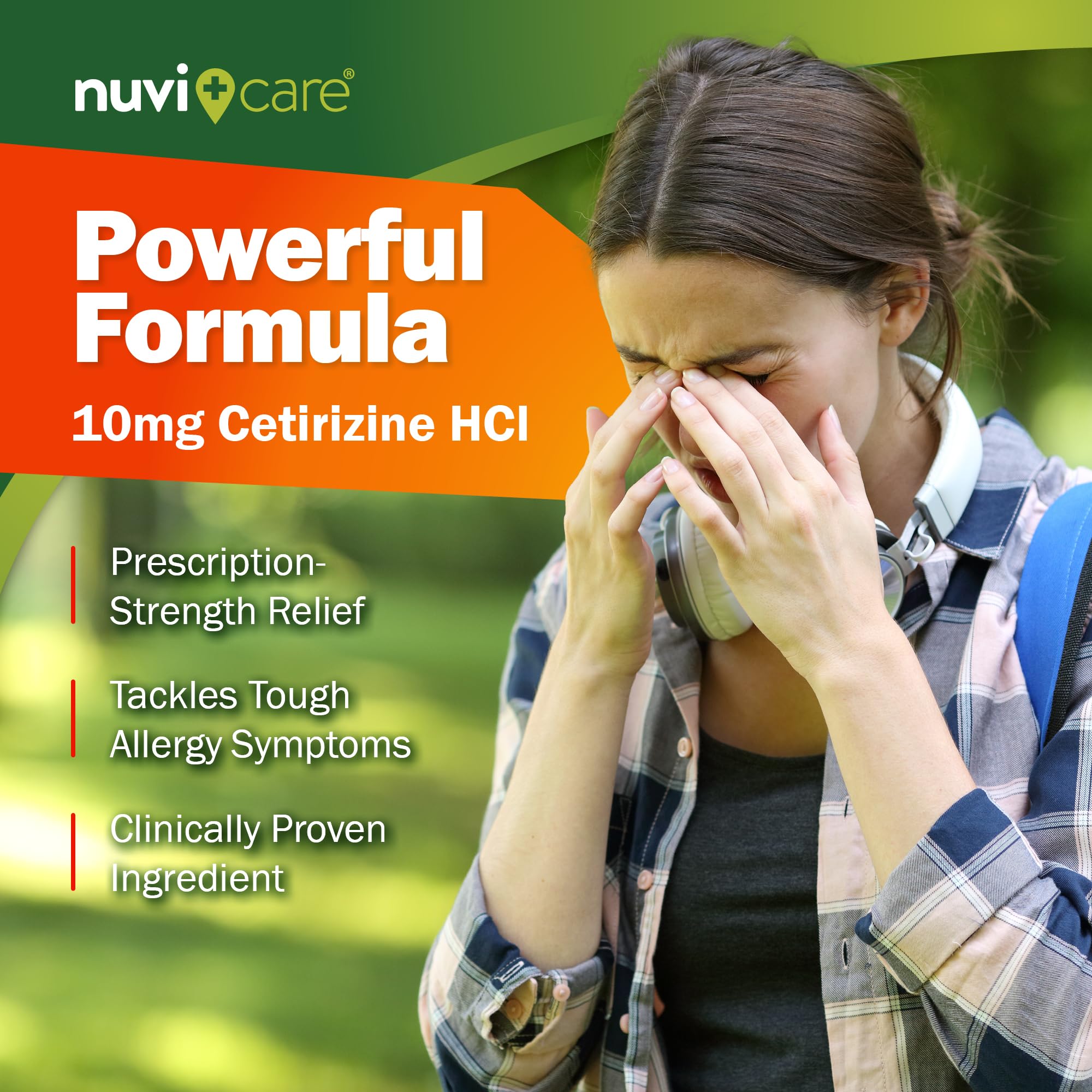 NUVICARE tablet pour close-up showing easy-to-swallow size