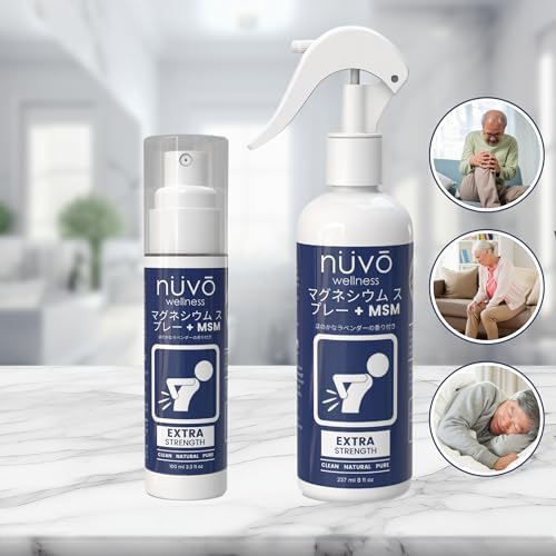 Product packaging and bottle for Nuvo Wellness Essentials magnesium spray