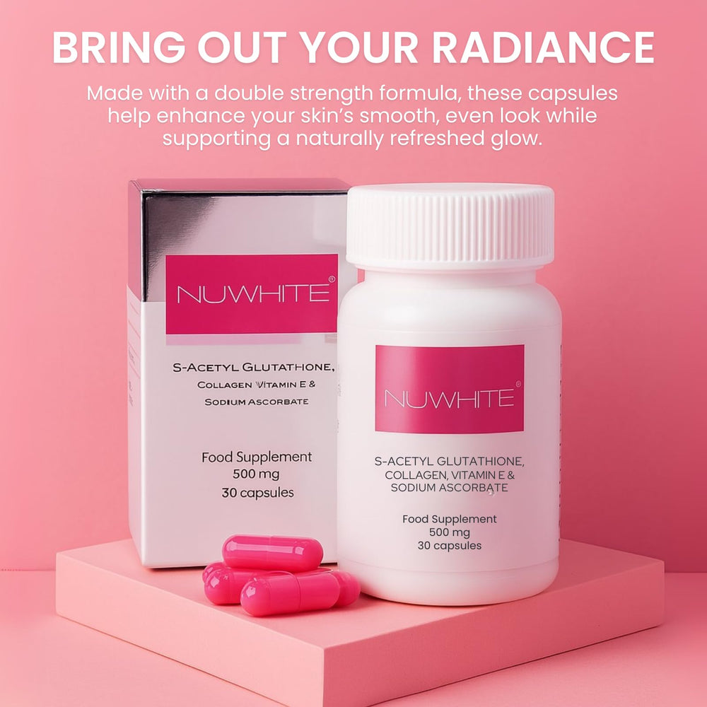 Healthy skin glow concept with NuWhite S-Acetyl Glutathione