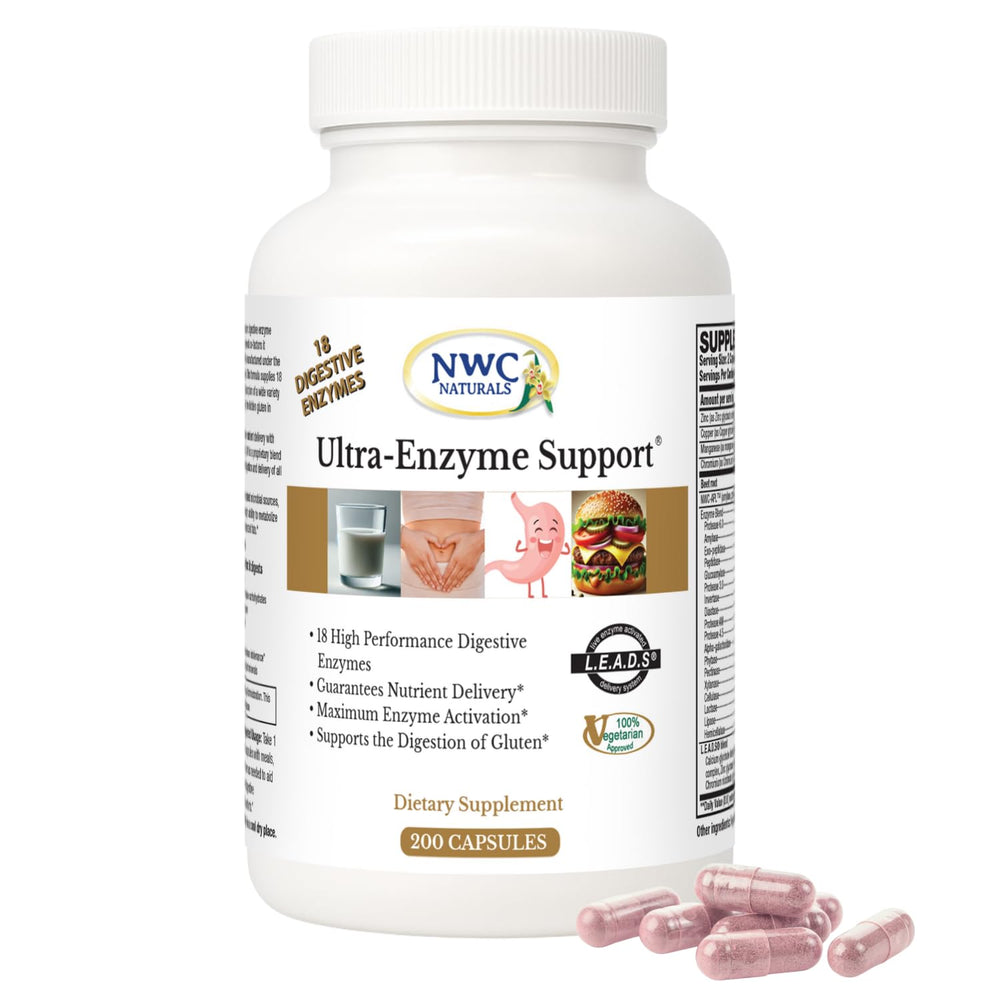 NWC Naturals Ultra-Enzyme Support bottle front label