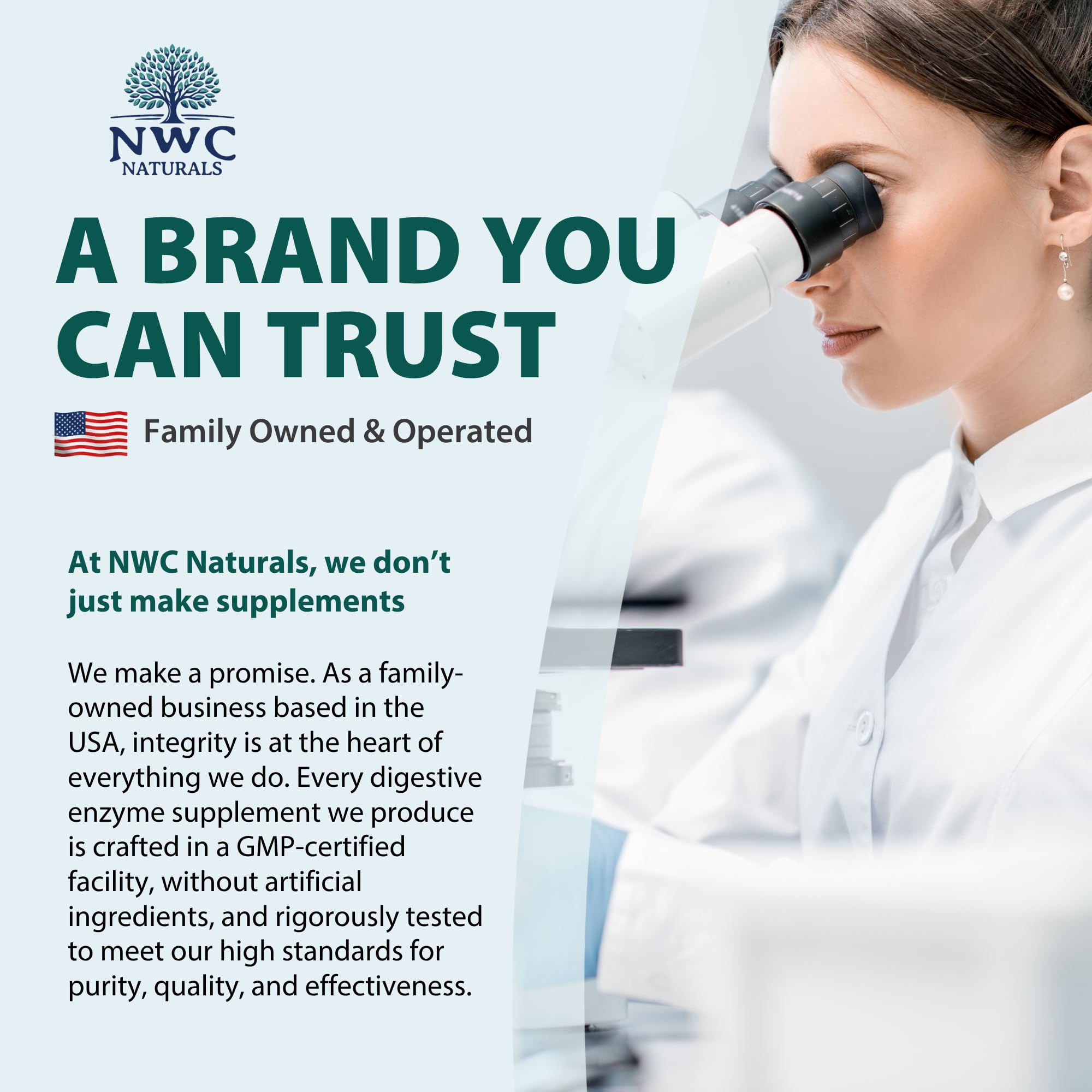 NWC Naturals brand commitment message