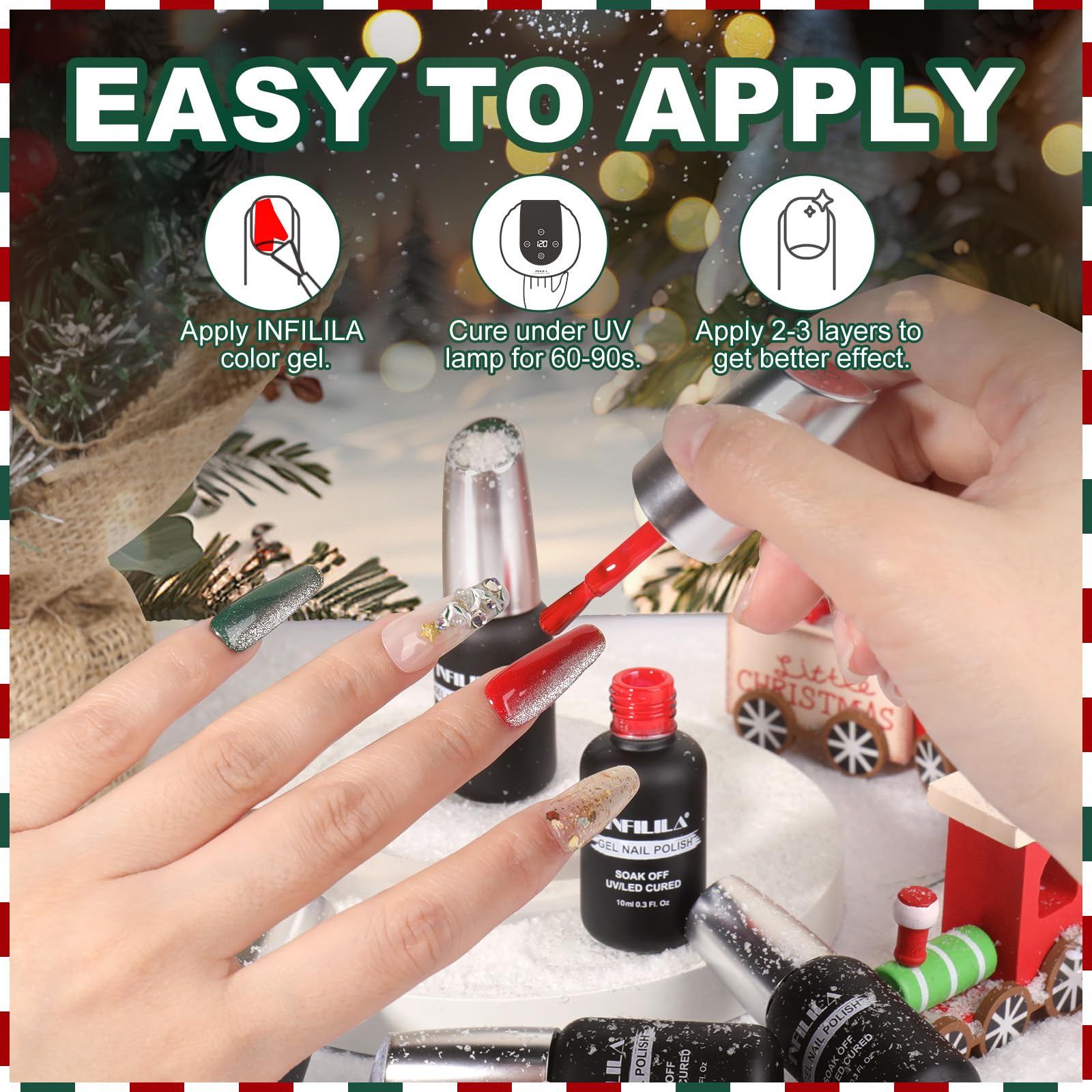 NXJ INFILILA 10ml base and top coat gel polish for lasting manicure