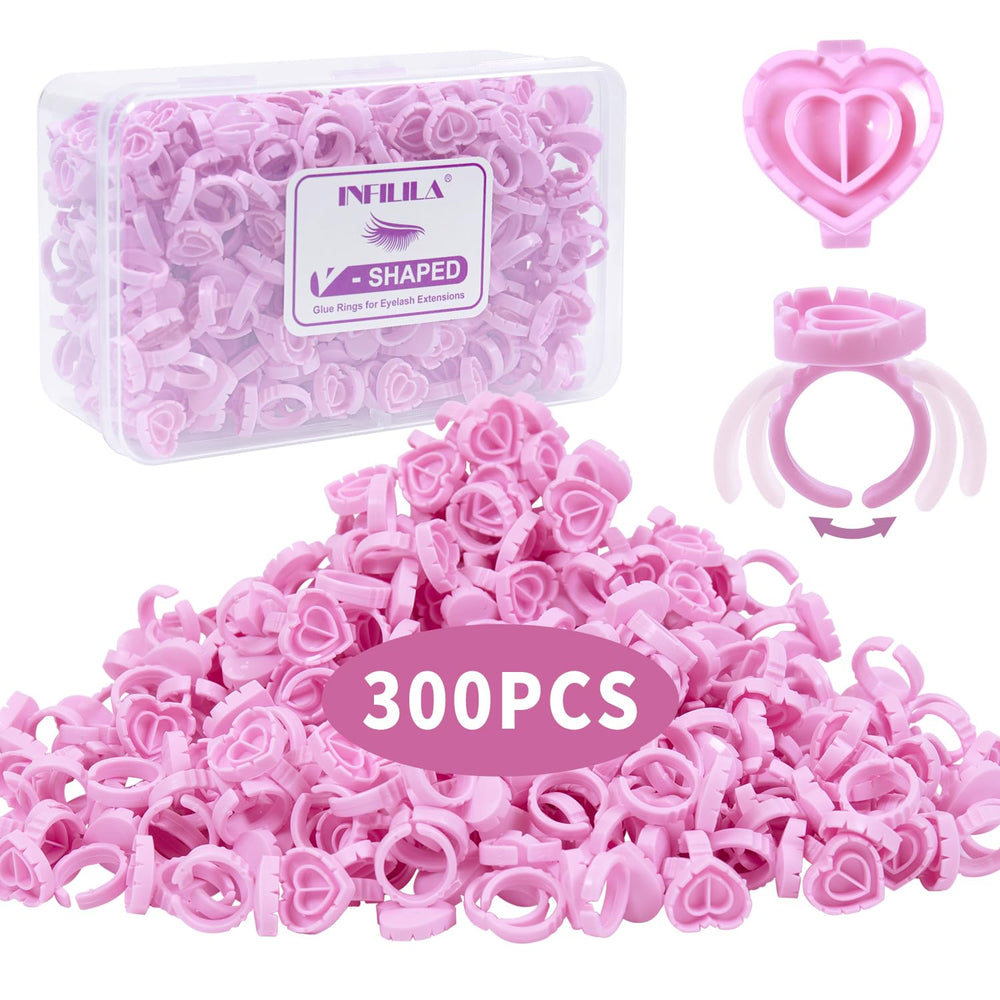 NXJ INFILILA glue rings with heart shape for precise lash application and mess-free work.