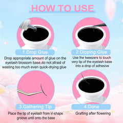NXJ INFILILA glue rings used in eyelash extensions for controlled application