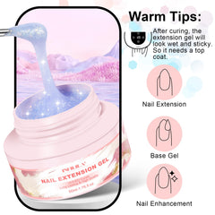 NXJ INFILILA poly-nail-extension on nails for fuller style.
