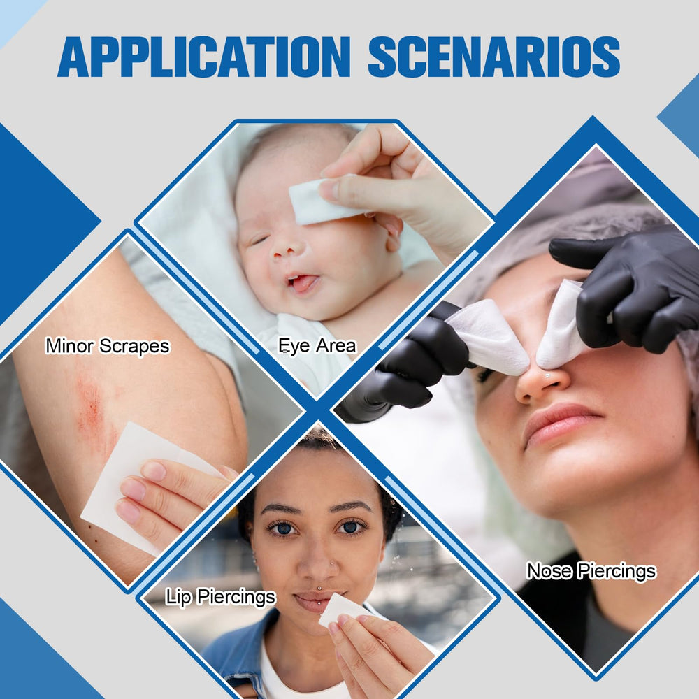 NXPPYY ear piercings cleaning kit demonstrated for helix, tragus, and more.