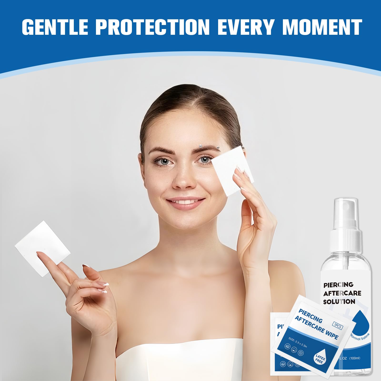 NXPPYY fragrance-free cleaning solution ideal for sensitive skin and piercings.